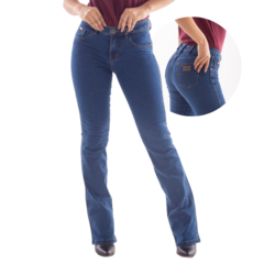 Calça Feminina Jeans Strech Tradicional Premium Lycra Casual na internet