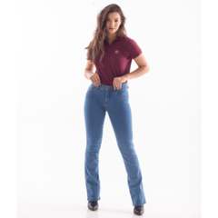 Calça Feminina Jeans Strech Tradicional Premium Lycra Casual