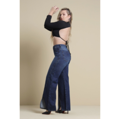 Calça Jeans Feminina Wide Abertura By Unna - comprar online
