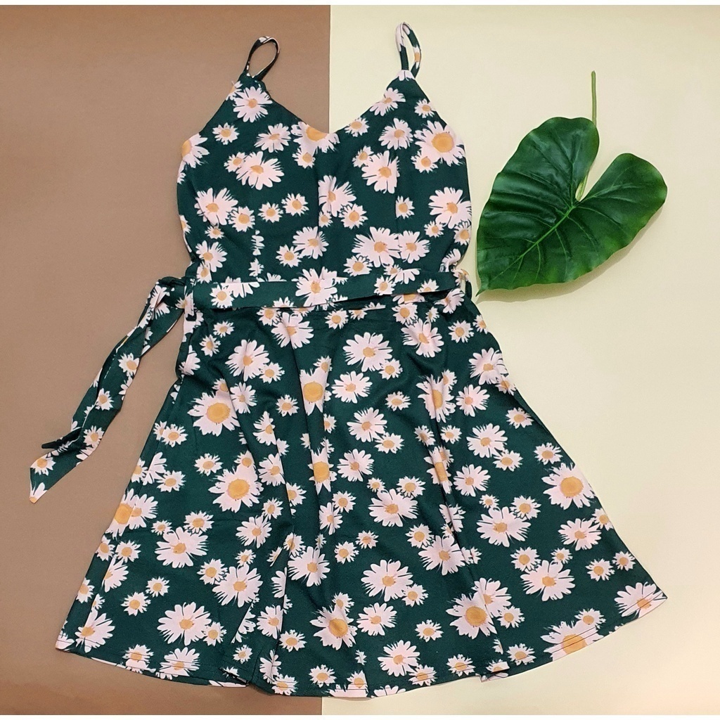 Mini vestido curto com estampa floral elegante feminino, vestido A