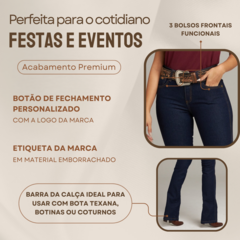 Calça Feminina Jeans Strech Tradicional Premium Lycra Casual na internet