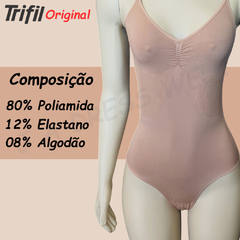 Body Modelador Sem Costura Microfibra Trifil 1811 Modela Sem Apertar na internet