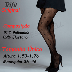 Meia Calça Fio 40 Mini Corações Trifil Denier Moda Feminina Elegante e Confortável na internet