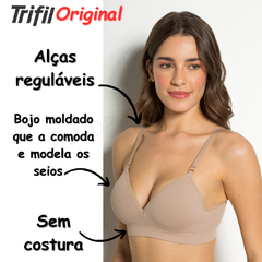 Sutiã Bojo Daily Triangulo Trifil Sem Costura Fecho Nas Costas 4935 - J.A DRESS WELL - Moda Masculina e Feminina Confortável