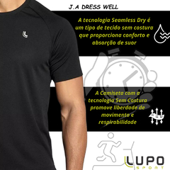 Camiseta Esportiva Lupo Básica Masculina Academia Dry Macia Camisa Confortável - comprar online