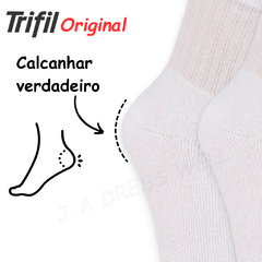 Meia Esportiva Kit 6 Pares Atoalhada Juvenil Trifil Masculina e Feminina na internet