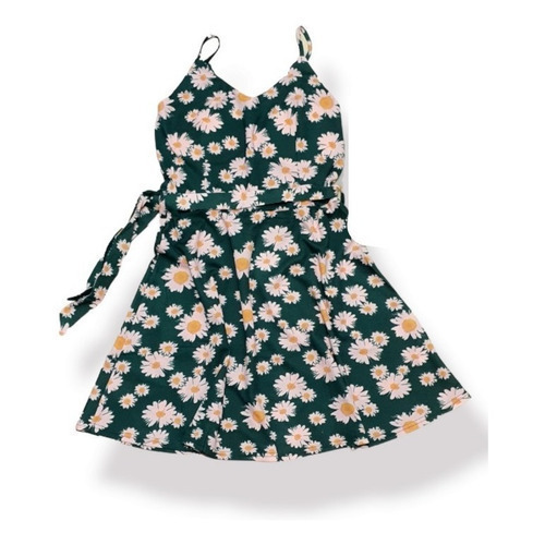 Mini vestido curto com estampa floral elegante feminino, vestido A