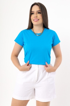 Camiseta t-shirt Blusa feminina lisa 100% Algodão na internet
