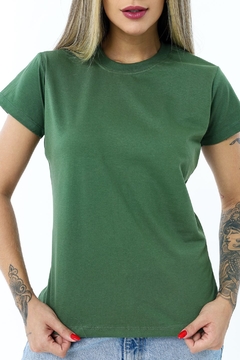 Camiseta t-shirt Blusa feminina lisa 100% Algodão