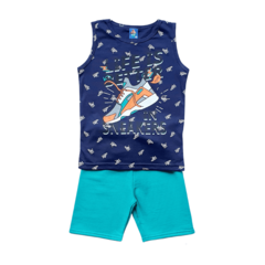 Conjunto Verão Infantil Masculino Menino Tênis