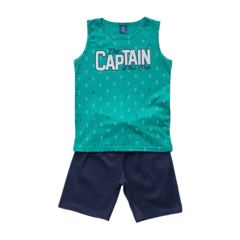 Conjunto Verão Infantil Masculino Menino Captain