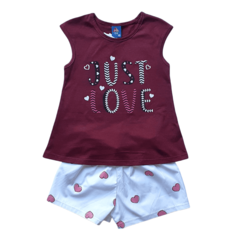 Conjunto Verão Infantil Feminino Menina Just Love