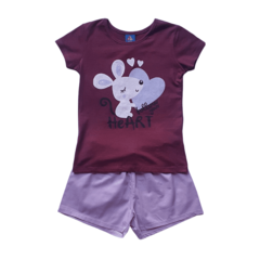 Conjunto Verão Infantil Feminino Menina Coelho