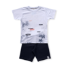 Conjunto Com Camiseta E Bermuda Infantil Elian Branco
