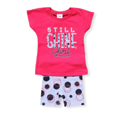 Conjunto Com Blusa E Shorts Elian Infantil Vermelho