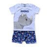 Conjunto Com Camiseta E Bermuda Tileesul Branco Rinoceronte