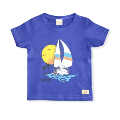 CONJUNTO COM CAMISETA E BERMUDA CACAU KIDS BARCO 