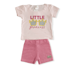 Conjunto Com Blusa E Shorts Cacau Kids Little Princess