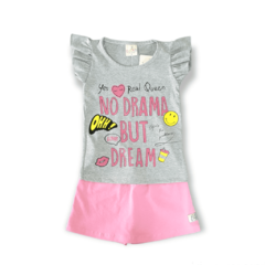 Conjunto Com Blusa E Shorts Saia Cacau Kids