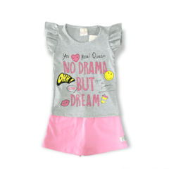 Conjunto Com Blusa E Shorts Saia Cacau Kids