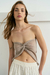 Bandeau cruzado de lino punto Mika - comprar online