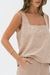 Imagen de Blusa cuello cuadrado lino rayado Aruba