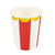 Plato y Vaso rayado con borde dorado - tienda online