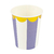 Plato y Vaso rayado con borde dorado - comprar online