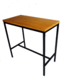 mesa alta bistrô industrial ferro e madeira conjunto mesa e banco