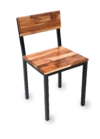 cadeira industrial ferro e madeira maciça, cadeira de metal preto e madeira, cadeira para sala de jantar, cadeira para bar, cadeira para restaurante