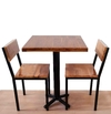 mesa+cadeira bistrô industrial ferro+madeira