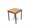 Mesa de Apoio Industrial, madeira Teca - Mesa lateral, mesa de cabeceira, mesa de canto