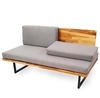 sofá industrial cinza ferro e madeira sala de estar