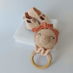 Chocalho Amigurumi Ursinha