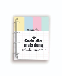 Caderno fichário argolado