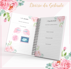 Diário da Gestante floral rosa - comprar online