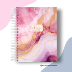 Agenda abstrato rosa