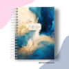 Agenda abstrato azul gold 2