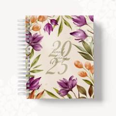 Planner floral lilás