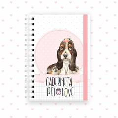 Caderneta pet dog basset - loja online