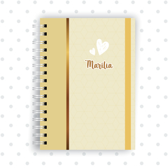 Caderno cor ocre