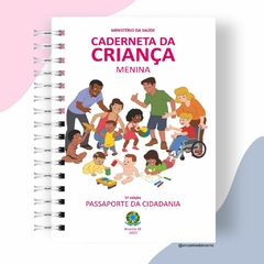 Caderneta de saúde trem animais menina - loja online