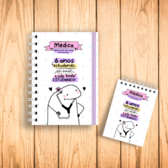 KIT CADERNO COM BLOQUINHO - PROFISSÃO MÉDICA