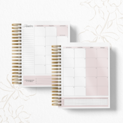 Planner floral rosê