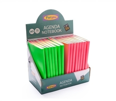 LIBRETA A5 PU FLUO C/BOTON X16