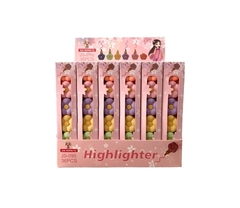 MINI RESALTADOR FLOR PASTEL BL X 5