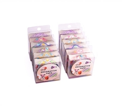 WASHI TAPE TRANSPARENTE PLASTICA C/STRASS X 12