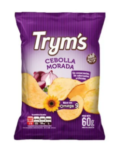 Papas fritas Trym's sabor cebolla morada 60g