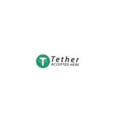 STICKER "TETHER ACCEPTED HERE" - comprar online