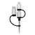 Cabo 3×1 Micro USB/Lightning/Type-C Cinza C3teach - comprar online